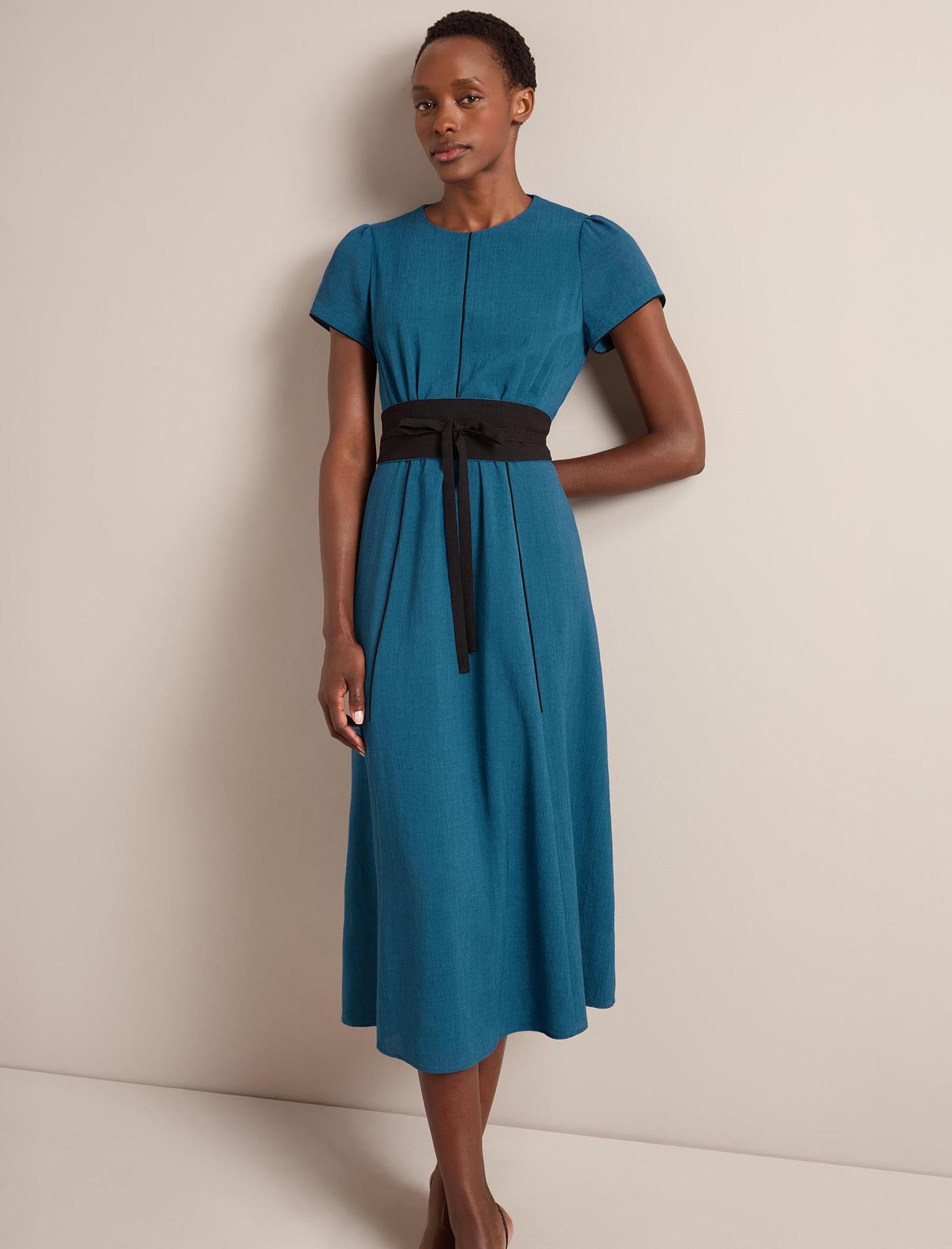 Rosie Techni Voile Maxi Dress - Azure Blue - Image 11